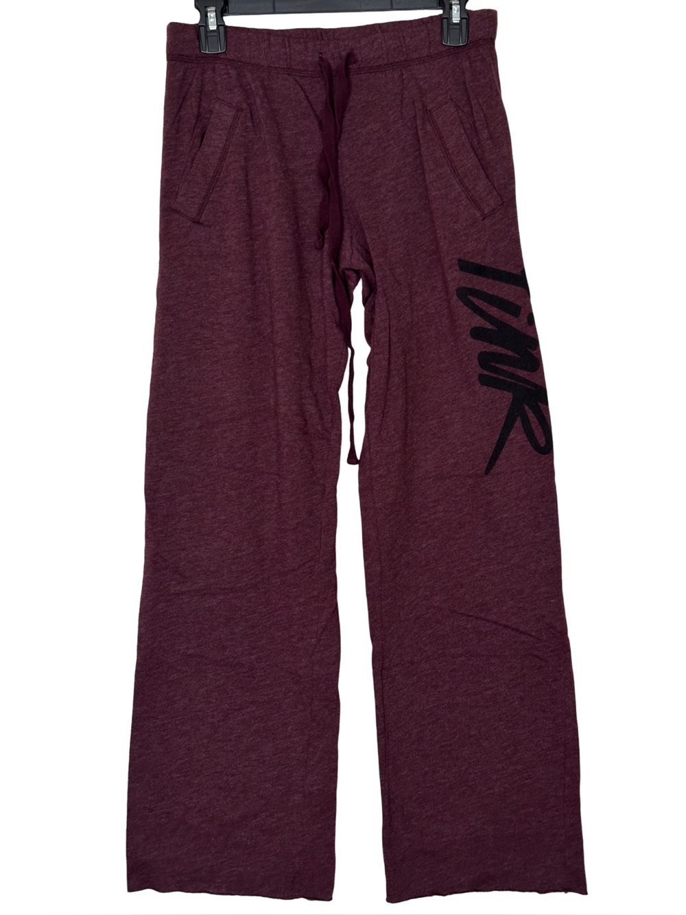 Vintage VS PINK Y2K Burgundy Wide Leg Slouchy Sweatpants XS